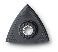 FEIN Set Platorelli ultramorbidi Non Forati, Confezione da 2 pezzi, Attacco Starlock, Attrezzo da lavoro in plastica, Versione triangolare ultramorbida, Lunghezza bordo 80 mm, Fissaggio a velcro
