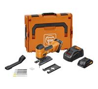 FEIN Seghetto a batteria per metallo e legno corsa 26 mm F-IRON Jig 26 AS. Seghetto alternativo potente e versatile per metallo e legno per tagli precisi e curvi. 2 batterie 4Ah ProCORE e c.batteria