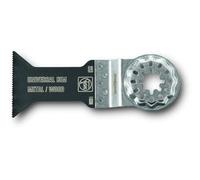 FEIN E-Cut Universale Lama da taglio, Larghezza 44 mm, Lunghezza 55 mm, Conf. 5 pz., Attacco StarLock, Lama bimetallica con dentatura ondulata universale, Ampia gamma di applicazioni.