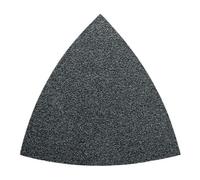 FEIN 35 Fogli abrasivi zirconio grana 60, lunghezza bordo 80 mm, Cf. 35 pz., per superfici dure (vernici parquet o metallo), non forato, fissaggio a velcro.