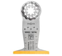 FEIN Lama E-Cut LongLife bimetallica di lunga durata, taglio in profondità, conf. 1 pz., Larghezza 65 mm, Lunghezza 50 mm, Attacco Starlock, Lama bimetallica rivestita in titanio.