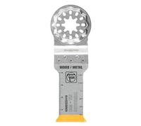 FEIN Lama E-Cut LongLife bimetallica di lunga durata, taglio in profondità, conf. 3 pz., Larghezza 28 mm, Lunghezza 55 mm, Attacco Starlock, Lama bimetallica rivestita in titanio.