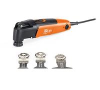 FEIN Multimaster MM 300 Plus Start, Utensile multifunzione con set accessori per taglio legno, metalli, cartongesso e plastica, Attacco portautensile StarlockPlus, Sistema serraggio rapido
