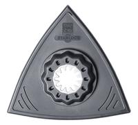 FEIN Set Platorelli piatti Non Forati, Confezione da 2 pezzi, Attacco Starlock, Attrezzo da lavoro in plastica, Versione triangolare piatta, Lunghezza bordo 80 mm, Fissaggio a Strap