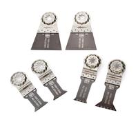 FEIN Best of E-Cut StarlockPlus Wood & Metal 6 lame da taglio in profondità E-Cut per operazioni di taglio in legno e metallo, Attacco Starlock Plus