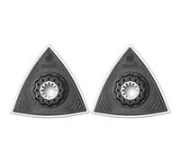 FEIN Set Platorelli di lucidatura in feltro, Confezione da 2 pezzi, Attacco Starlock, Attrezzo da lavoro in plastica, Versione triangolare, Lunghezza bordo 80 mm, Fissaggio a velcro