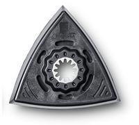 FEIN Set Platorelli Forati, Confezione da 2 pezzi, Attacco Starlock, Attrezzo da lavoro in plastica, Adatto a levigatura con cuffia di aspirazione, Lunghezza bordo 80 mm, Fissaggio a Strap