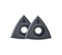 FEIN Set Platorelli Non Forati, Confezione da 2 pezzi, Attacco Starlock, Attrezzo da lavoro in plastica, Versione standard, Lunghezza bordo 80 mm, Fissaggio a velcro