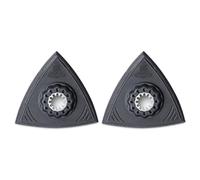 FEIN Set Platorelli ultramorbidi Non Forati, Confezione da 2 pezzi, Attacco Starlock, Attrezzo da lavoro in plastica, Versione triangolare ultramorbida, Lunghezza bordo 80 mm, Fissaggio a velcro
