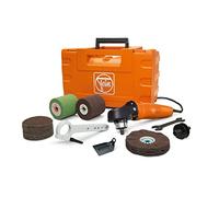 FEIN Set START Satinatrice WPO 14-25E, Ø 230mm, 1200Watt, Nr. giri a vuoto 900-2500 1/min, per applicazioni standard nella lavorazione delle superfici, Impugnatura Antivibrazione, Peso EPTA 2,50 kg