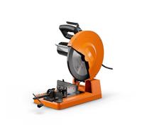 FEIN Troncatrice MKAS 355 per tagli rapidi e precisi di tubi quadri e tondi | Tubi tondi fino a 100 e quadri fino a 120 mm. Diametro lama Ø 355 mm.Regolazione dell’angolo da 0° a 45° per i tagli obliqui.