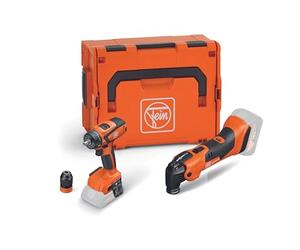 FEIN Vantaggioso combo di utensili a batteria. Trapano avvitatore ASCM 18 QSW e MULTIMASTER AMM 500. Compatibile con le batterie Bosch Professional da 18 V e con batterie AMPShare.