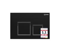 FEINER Piastra per WC [nero opaco/cromato] - compatibile con Geberit Sigma Series e elemento a parete UP300/UP320 - risciacquo a 2 quantità - non compatibile con Delta, Omega, Basic, BP