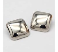 FEINIAO 6 Bottoni Quadrati in Metallo Oro Bianco Nero Chiaro per Vestiti Donna Camicetta Polsino Decorativo Artigianato Fai da Te Accessori per Cucire