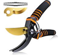 FeinKulturia Forbici da Potatura Manuali 22 cm In Acciaio Al Carbonio Di Alta Qualità SK5, Cesoie Professionali Bypass Per Giardino, Piante, Siepi E Fiori