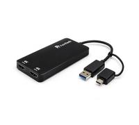 FeinTech Adattatore USB HDMI per computer per estendere 2 monitor (2 x 4K | Espandi di 2 display aggiuntivi, per Windows Mac Linux