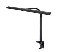 FeinTech Lampada da scrivania con morsetto da tavolo a LED e collo di cigno, 80 cm grande, dimmerabile, LTL00321, nero