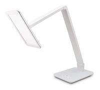 FeinTech LTL00100 LED lampada da scrivania con Smart-Touch 550 lumen colore della luce tocco regolabile e dimmerabile, caricatore USB, bianco, Classe di efficienza energetica A
