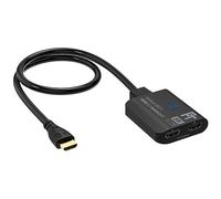 FeinTech SW211 HDMI 2.1 Switch 4k 120Hz 2 in 1 Out o 1 in 2 Out bidirezionale con cavo HDMI integrato, 8K, 48 Gbps, HDMI splitter, supporta HDR, VRR, ALLM e Dolby Vision