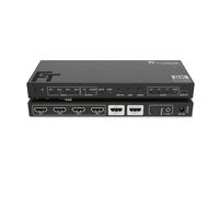 FeinTech SW411 Switch HDMI 2.1 4 in 1 Out con estrattore audio per sistemi audio con ingresso HDMI, Toslink e AUX, supporta 4K 120Hz & 8K