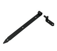 FEINZ Cerniera per cancello 1000 mm, Nera in Acciaio Robusto | Cerniere Durevole e Resistente, Per Porta Protetta dalla corrosione, Ideale per porte e cancelli da giardino, In ancio