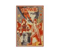 Feioust Poster di David Bowie Music, vintage con musica a fumetti, per stanza, decorazione artistica da parete per camera da letto, 30 x 45 cm