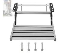 Feiphla Gradino per Camper, Compatto, Espandibile O Richiudibile con Una Sola Mano, Scale Pieghevoli Stabili, Sgabello per Camper, Roulotte E Camper 1Step-Manual(LED)
