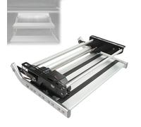 Feiphla Lega di Alluminio per Campeggio, Camper, 1 Gradino, Pieghevole, con Passo con Cerniera Manuale, Pieghevole, capacità di Carico 200 kg, per Camper, Rimorchi, Camion 1Step-Automatic(LED)