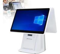 Feiphla Registratore di Cassa Fiscale con Pos,Registratore di Cassa Telematico,58mmprinter,da 15,6 Pollici,per Vendita al Dettaglio,Ristoranti,Negozi DualScreen-B（80mm）