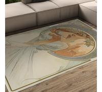 FEIPUHOME Art Estetica classica Tappeto Studio per la poesia Le arti Famosa pittura Stampa Tappeto per soggiorno davanti al camino a pelo corto 200x300cm