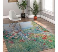 FEIPUHOME Art Paesaggi costieri tappeti in giardino famosa pittura stampa pelo basso tappetino morbido per soggiorno camera da tè portico tappeto antiscivolo 200x300cm
