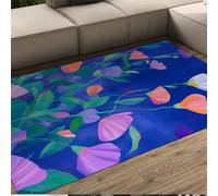 FEIPUHOME Art Tappeti moderni Boho Accent Morning Glory Floreale Lavabile Morbido Tappeto Antiscivolo a pelo corto per soggiorno Camera da letto Sotto il tavolo Lounge Multicolor 180x300cm