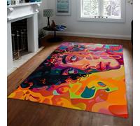FEIPUHOME Art Tappeto astratto colorato contemporaneo Bel uomo ritratto tappeto per la porta sul retro corridoio sala da pranzo casa colonica pelo basso antiscivolo 180x280cm