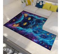 FEIPUHOME Art Temi magici mistici Tappeto Gatto Disegni di animali Tappeti per soggiorno Camera da letto Salotto Dormitorio Arredamento accogliente per interni Lavabile Morbido Antiscivolo 180x240cm