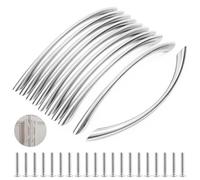 Feirdhoo 10 maniglie per mobili - maniglie per cassetti in acciaio inox e maniglie per armadi con distanza tra i fori di 128 mm, maniglie per camera da letto, cassettiera, cassetti, ante e bagno, con
