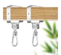 Feirdhoo 2 cinghie quadrate a dondolo 9 x 9 cm, staffa girevole con staffa quadrata, gancio per altalena, silenzioso, staffa per travi in legno, 9 x 9 cm