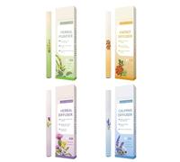 Feirdhoo - Penna Diffusore di Erbe, 4 Pezzi Purificatore Erboristico, Purificatore Polmonare alle Erbe, Bastoncino Inalatore Naturale per Facilitare la Respirazione, Diffusore Pen per Rinfresco Orale