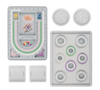 Feirdhoo Set di accessori per la creazione di gioielli, 2 pezzi, tavola di perle - collana di design e bracciale, piastra di design, 4 dischi intrecciati per braccialetti, perline fai da te