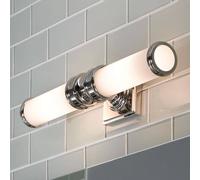 FEISS Applique a LED Payne, cromata, altezza 49 cm, a 2 luci, IP44 FEISS