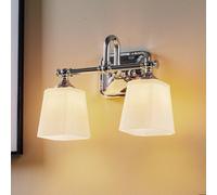 FEISS Applique Concord, cromata, larghezza 36 cm, a 2 luci, IP44 FEISS