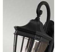 FEISS Applique da esterno Cotswold Lane nera, altezza 52 cm, IP44 FEISS