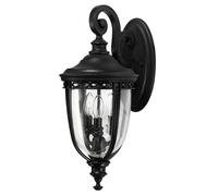 Luce per Esterni Acciaio Vetro IP44 Intemperie E14 H:50cm Lanterna Parete Casa