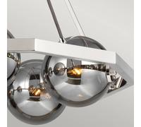 FEISS Lampada a sospensione Harper, vetri fumè 5 luci FEISS