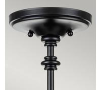 FEISS Lampada a sospensione Pickering Lane, a 3 luci, nera FEISS