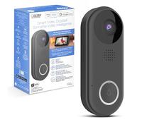 Feit Electric Videocamera per campanello, campanello senza fili, WiFi 2,4 GHz, senza hub, audio bidirezionale, rilevamento del movimento, visione notturna, 1080p HD, memoria scheda micro SD, cablata,