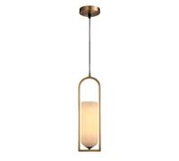 FEITENGDA Lampada a sospensione con paralume in marmo minimalista nordico Testa singola Lampada a sospensione moderna in rame pieno Lampadario regolabile da comodino interno for camera