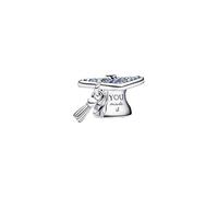 Feitery Charm Pandora compatibile con braccialetti e collane di Babbo Natale e perline per donna regalo di compleanno, Zirconia cubica