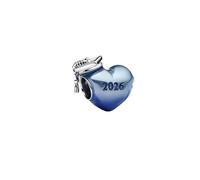 Feitery Charm Pandora compatibile con braccialetti e collane di Babbo Natale e perline per donna regalo di compleanno, Zirconia cubica