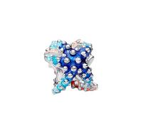 Feitery - Charms, ciondoli a tema viaggio, a forma di cuore con animali marini, da donna, Argento sterling