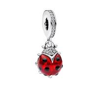 Feitery Ciondolo da donna per bracciali e collane, motivo: piccolo bradipo, abbinabile ad altri charms, Zirconia cubica